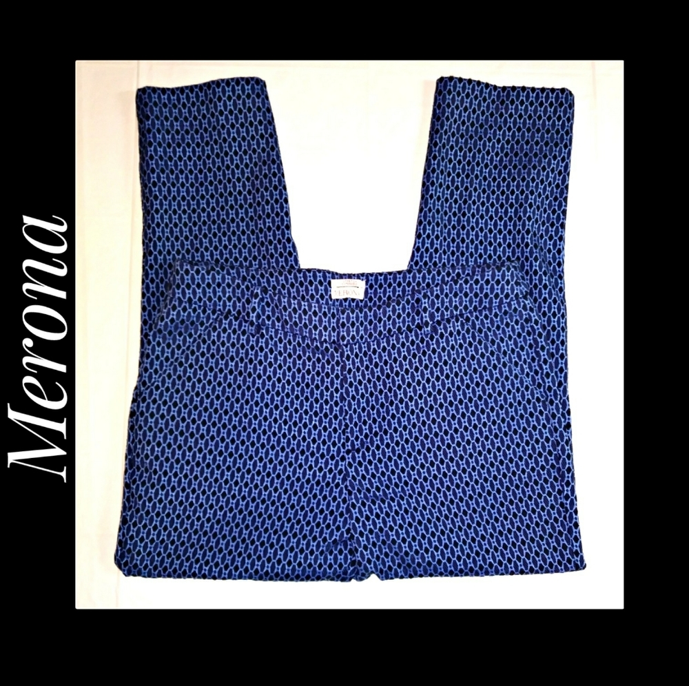 Merona Stretch Extensible Dress Pants Blue Combo